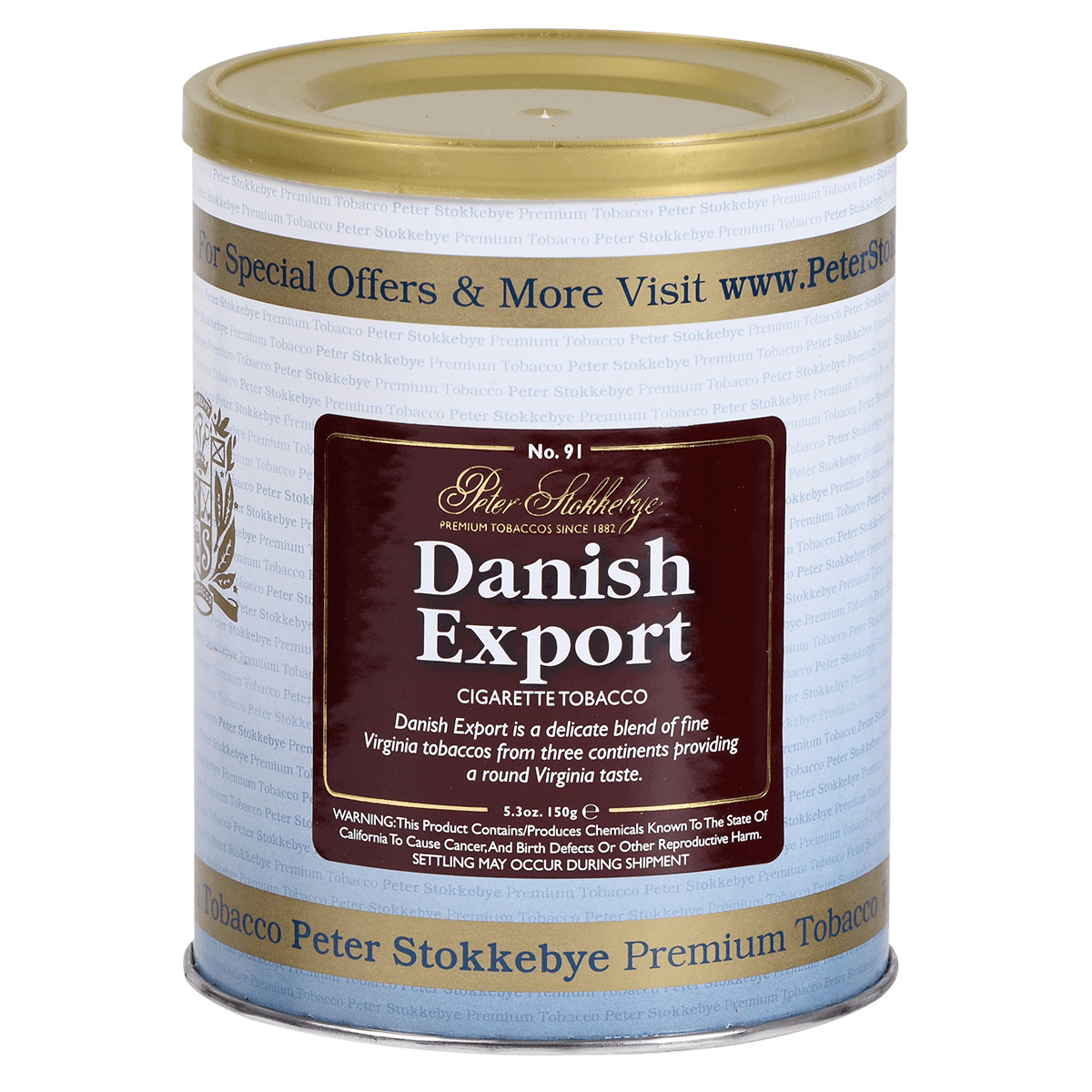 Peter Stokkebye Danish Export 5.3 oz tin